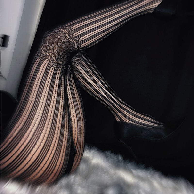 Sexy Hollow High Waist Fishnet Stockings Stockings Pantyhose