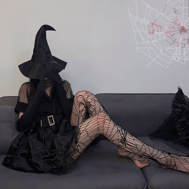 Spider Fishnet Stockings Jk Sexy Hollow Pantyhose