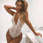 Sexy Perspective Underwear Women's Bra Suit Lace Perspective Deep V Sexy Underwear Sexy Doll Sexy Jumpsuit