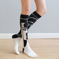 Black And White Autumn Fashion Sweet Girl Medium Long Cotton Socks