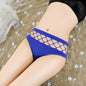 Sexy girl Plaid breathable hollow middle waist sports body shaping hip lifting underwear thong