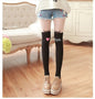 Cute Cat Stitching Stockings Thin Fake High Tube Pantyhose Sexy Over-the-knee Stockings