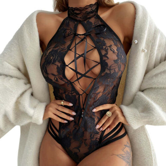 Sexy Cosplay Sexy Hot Clothing XL Lingerie Lace Dress Babydoll Women's Sexy Belt Underwear Pajamas Porn