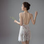 Sexy See-through Backless Transparent Sling Eyelash Nightgown