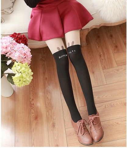 Cute Stitching Stockings Thin Section Fake High Tube Pantyhose Is Thin Japanese Sexy Over-the-knee Stockings