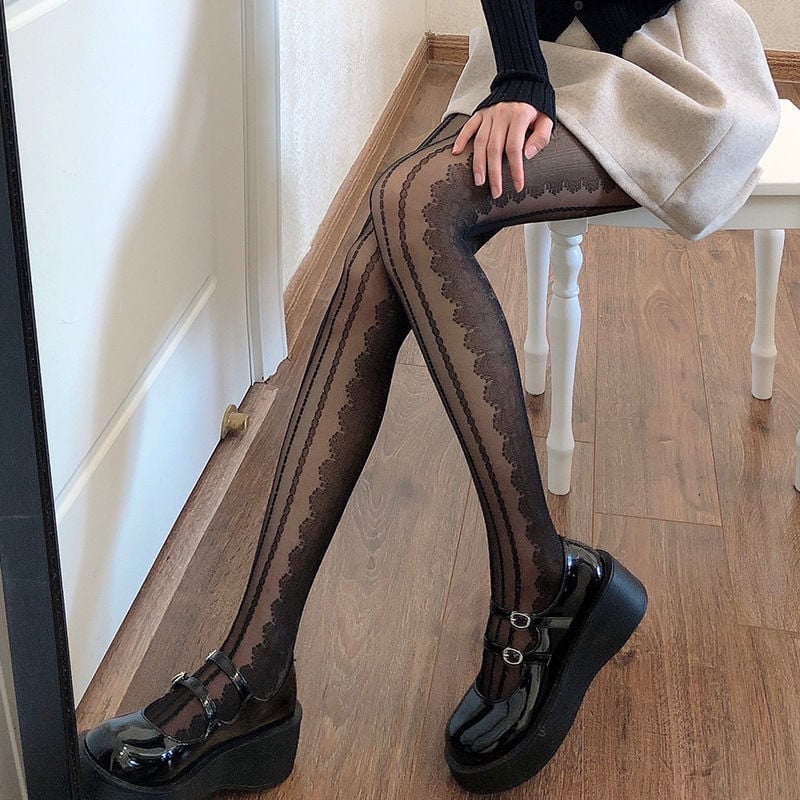 Striped Fashion Sexy All-match Trousers Bottoming Socks Jk Pantyhose