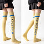 Color Letters Over The Knee Socks Trend Ins Yoga Shaping High Socks College Wind Wild Socks