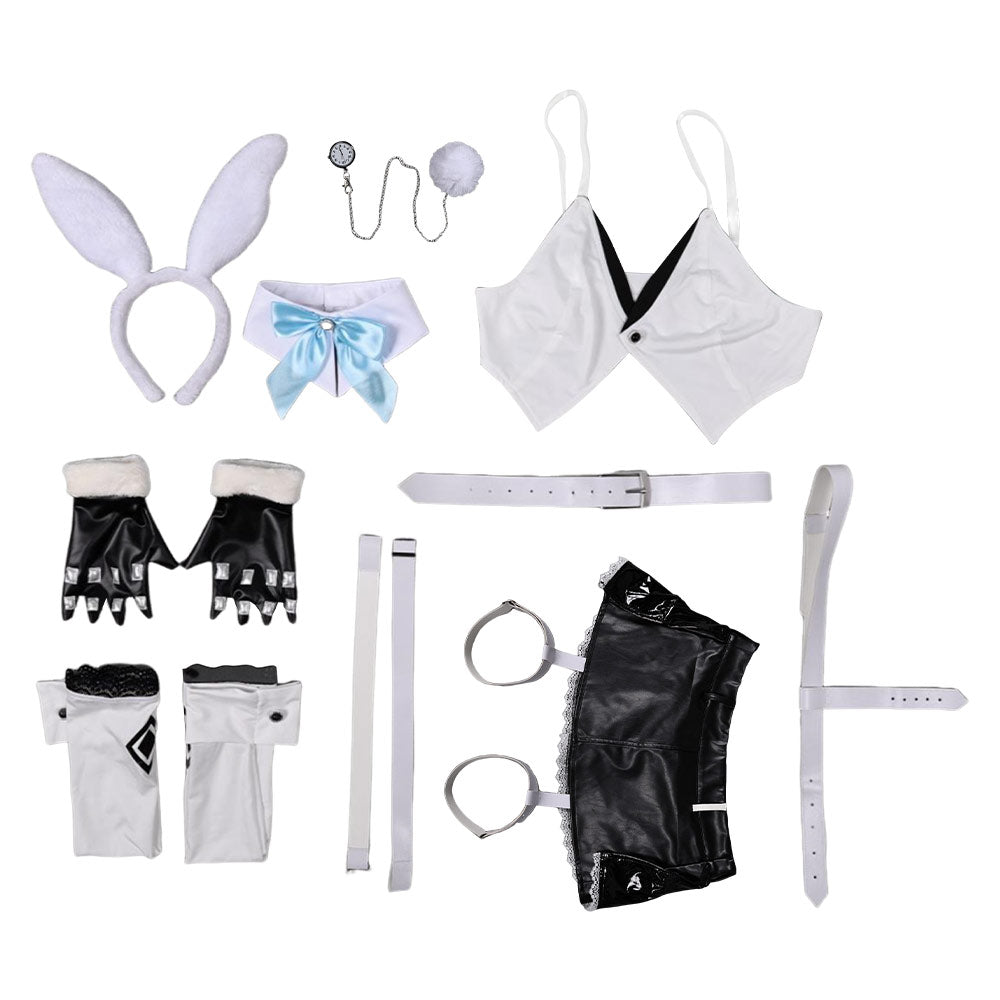 Free Shipping For_inal Fantasy VII Ever Crisis Game Tifa Lockhar Women White Bunny Girl Outfit Cosplay Costume