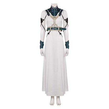 Free Shipping For_inal Fantasy VII Game Aerith Gainsborough Women Dress Set Party Carnival Halloween Cosplay Costume