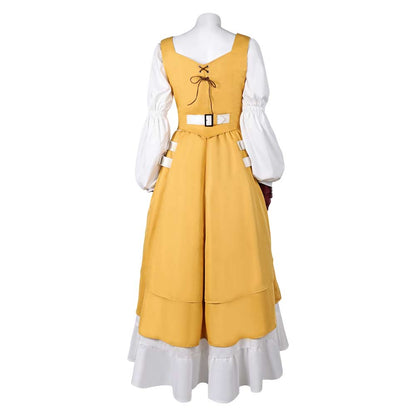 Free Shipping For_inal Fantasy XVI Game Aerith Gainsborough Women Yellow Dress Party Carnival Halloween Cosplay Costume