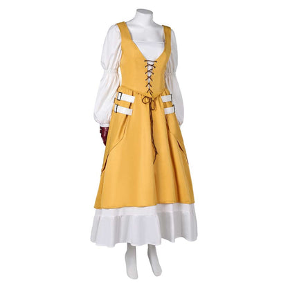 Free Shipping For_inal Fantasy XVI Game Aerith Gainsborough Women Yellow Dress Party Carnival Halloween Cosplay Costume