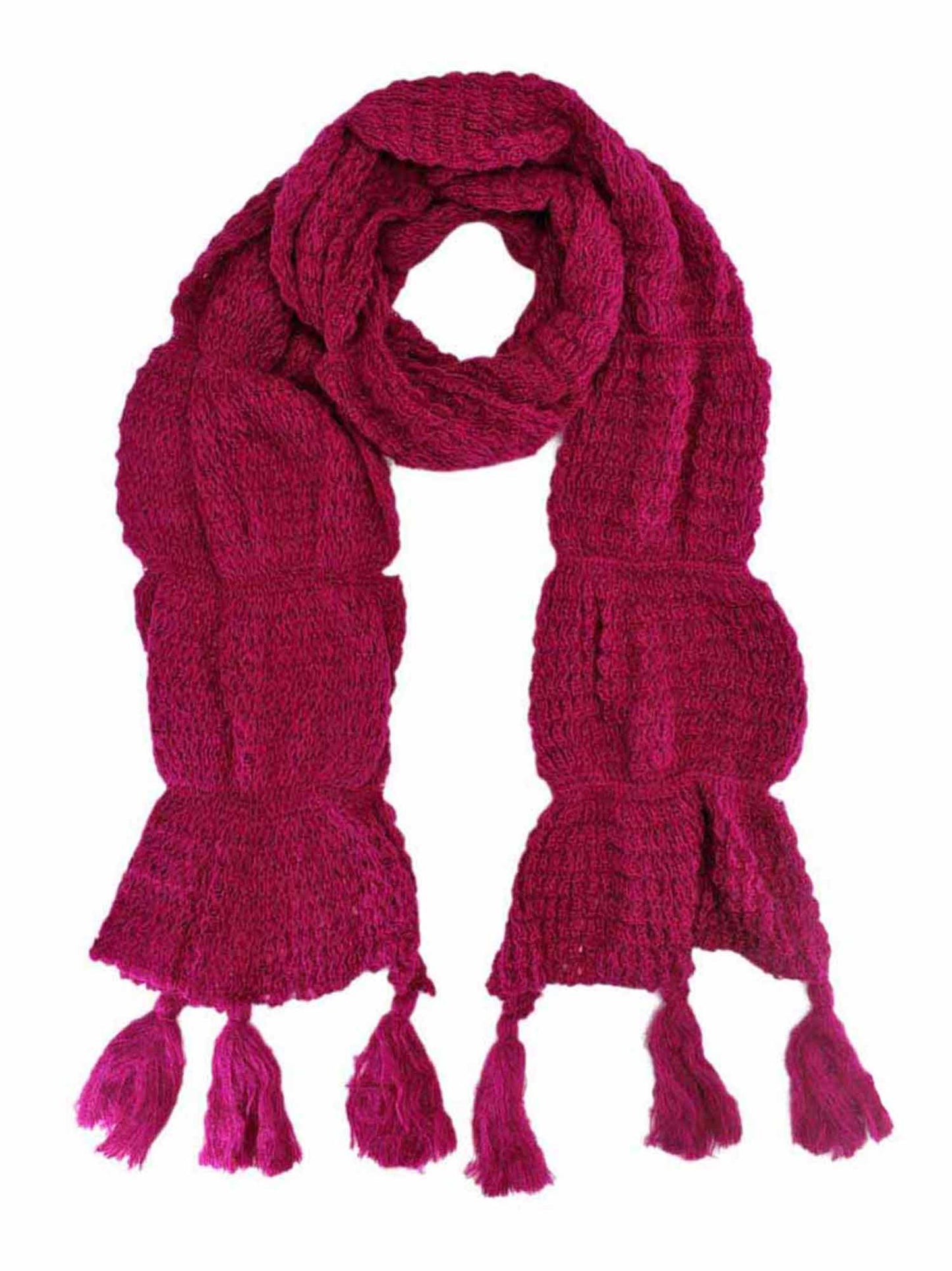 Winter Knit Scarf With Tassels