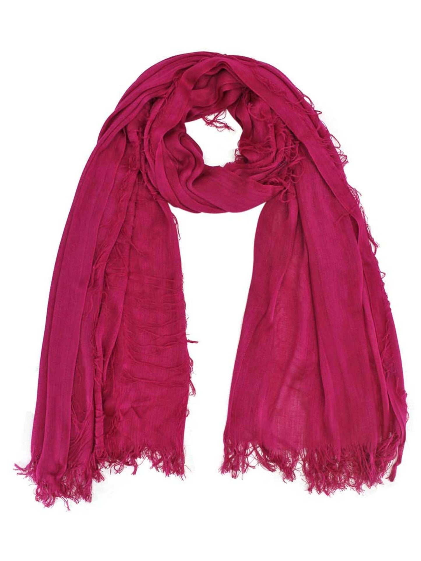 Wispy Frayed Fringe Scarf