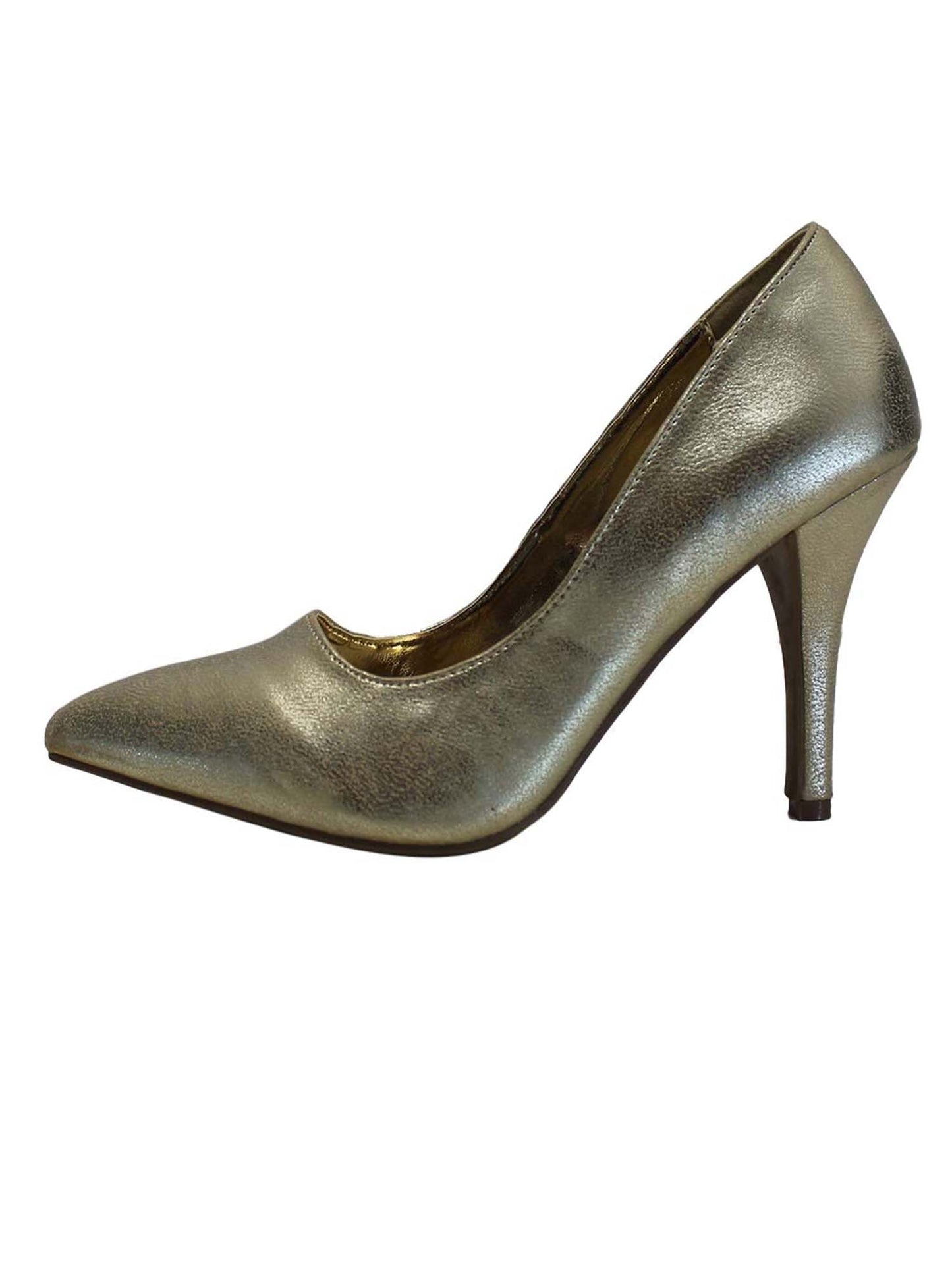 Metallic Pointed Toe Women's Pumps