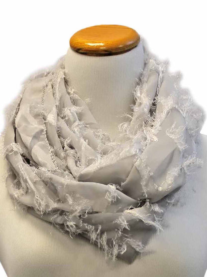 Wispy Frayed Sheer Infinity Scarf