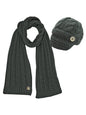 Cable Knit Newsboy Cabbie Hat & Scarf Matching Set