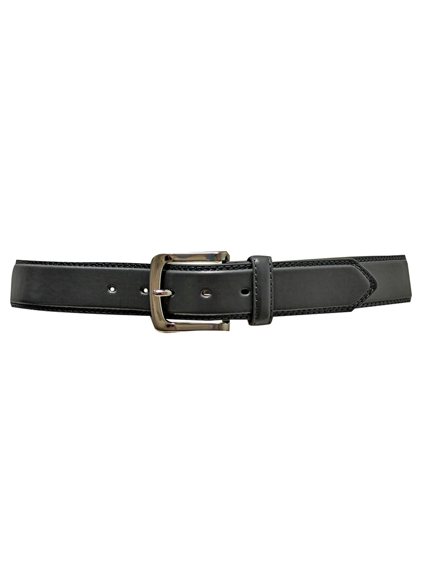 Men's Leather Belt With Silver Buckle