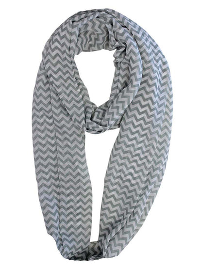 Zigzag Chevron Light Infinity Scarf