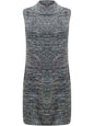 Gray Heathery Sleeveless Knit Sweater Dress