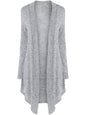 Lightweight Knit Long Draped Cardigan