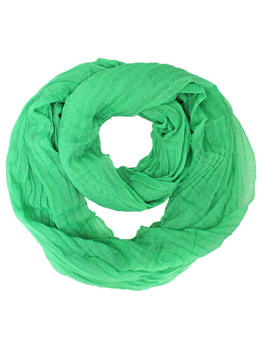 Sheer Pleated Infinity Scarf