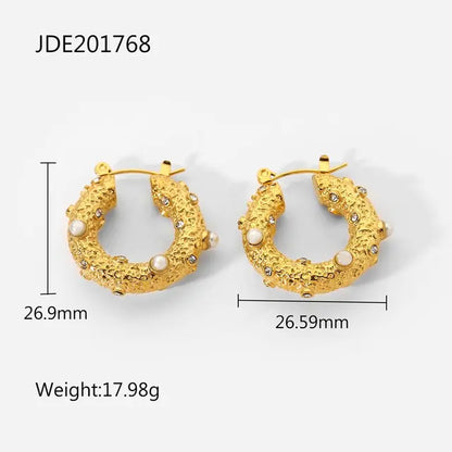 Free Shipping For18K Gold Plated Hoop Earrings