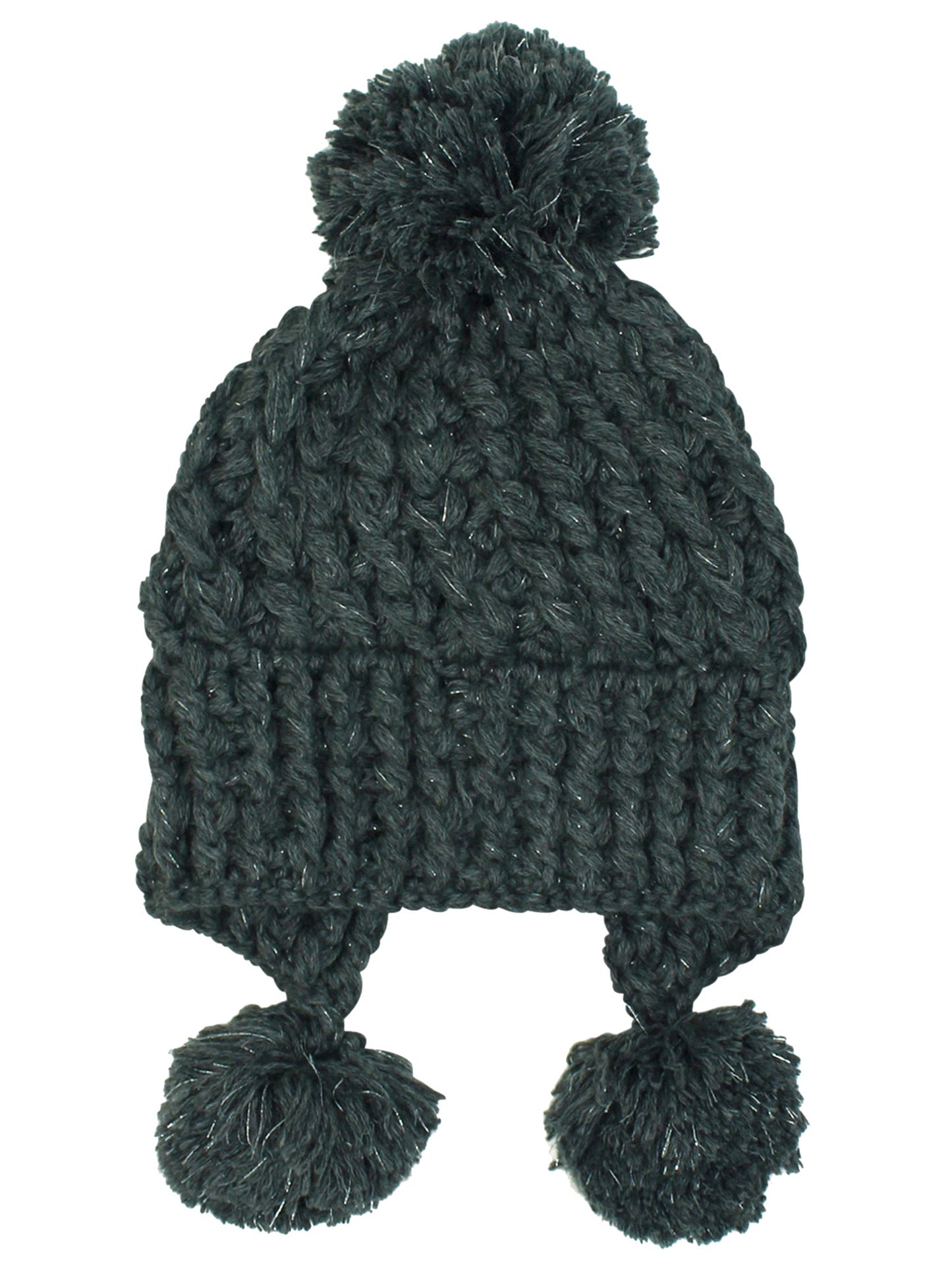 Soft Knit Triple Pom Pom Beanie Hat