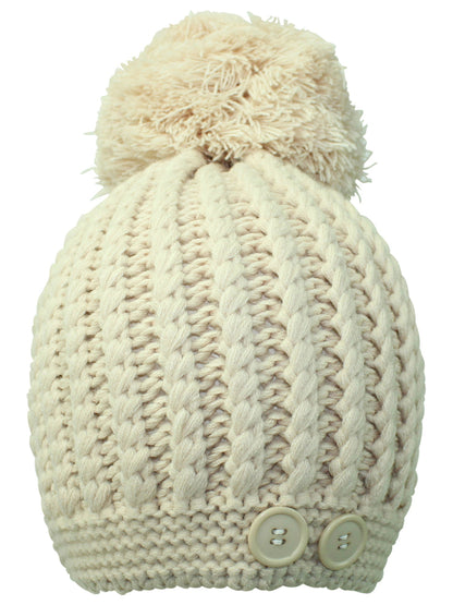 Pom Pom Knit Beanie Cap Hat