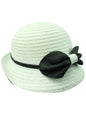 Woven Sun Hat With Matching Bow