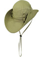 Safari Style Cotton Hat With Chin Cord & Side Snaps