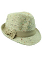 Multicolor Fleck Warm Knit Fedora Trilby Hat