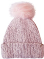 Ultra Plush Knit Slouchy Beanie Hat With Faux Fur Pom Pom