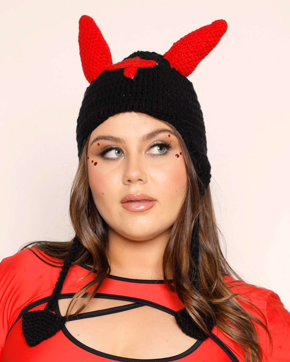 Not So Nice Devil Nurse Crochet Hat