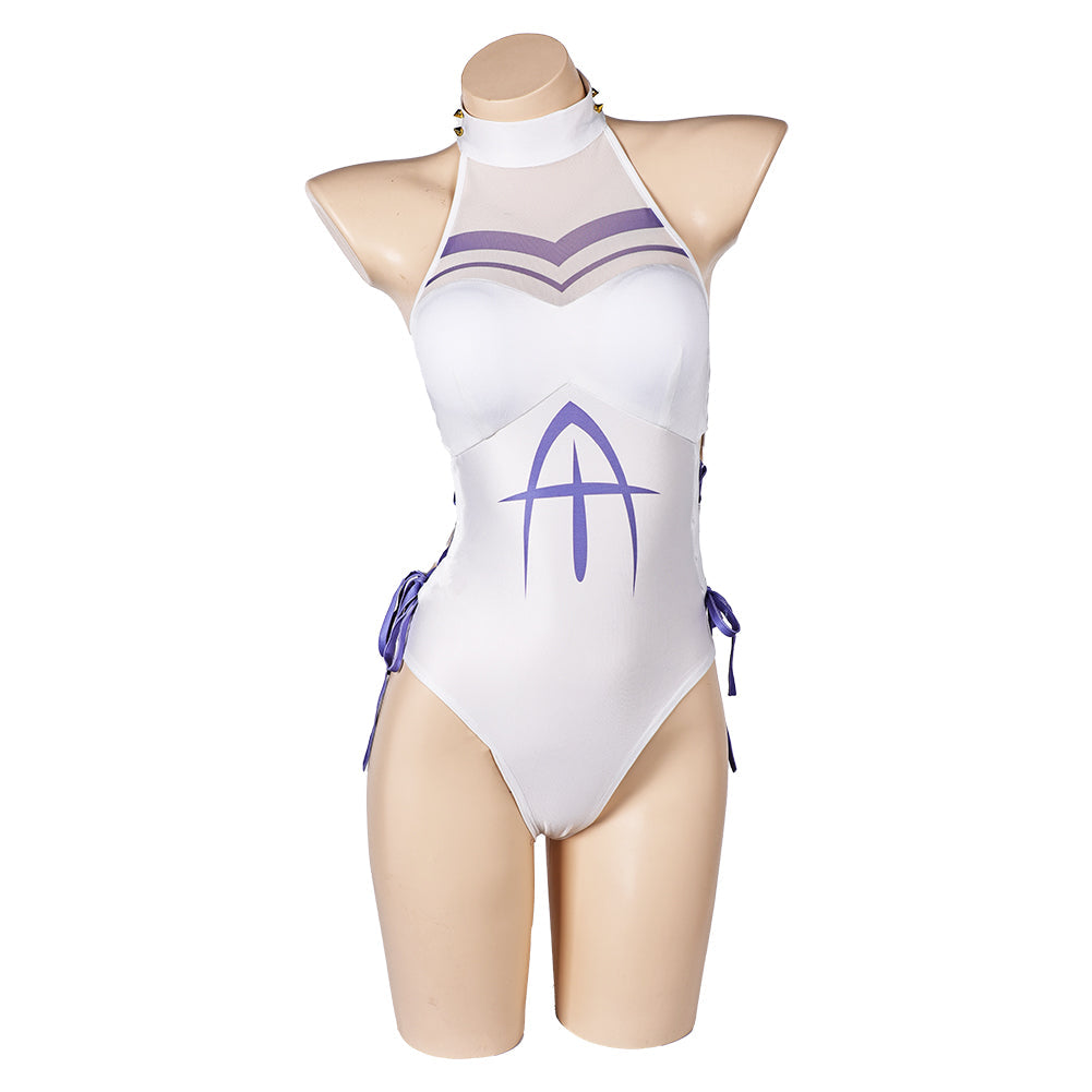 Free Shipping For_azbin Hotel TV Adam Women Blue Swimsuit Party Carnival Halloween Cosplay Costume Original Design