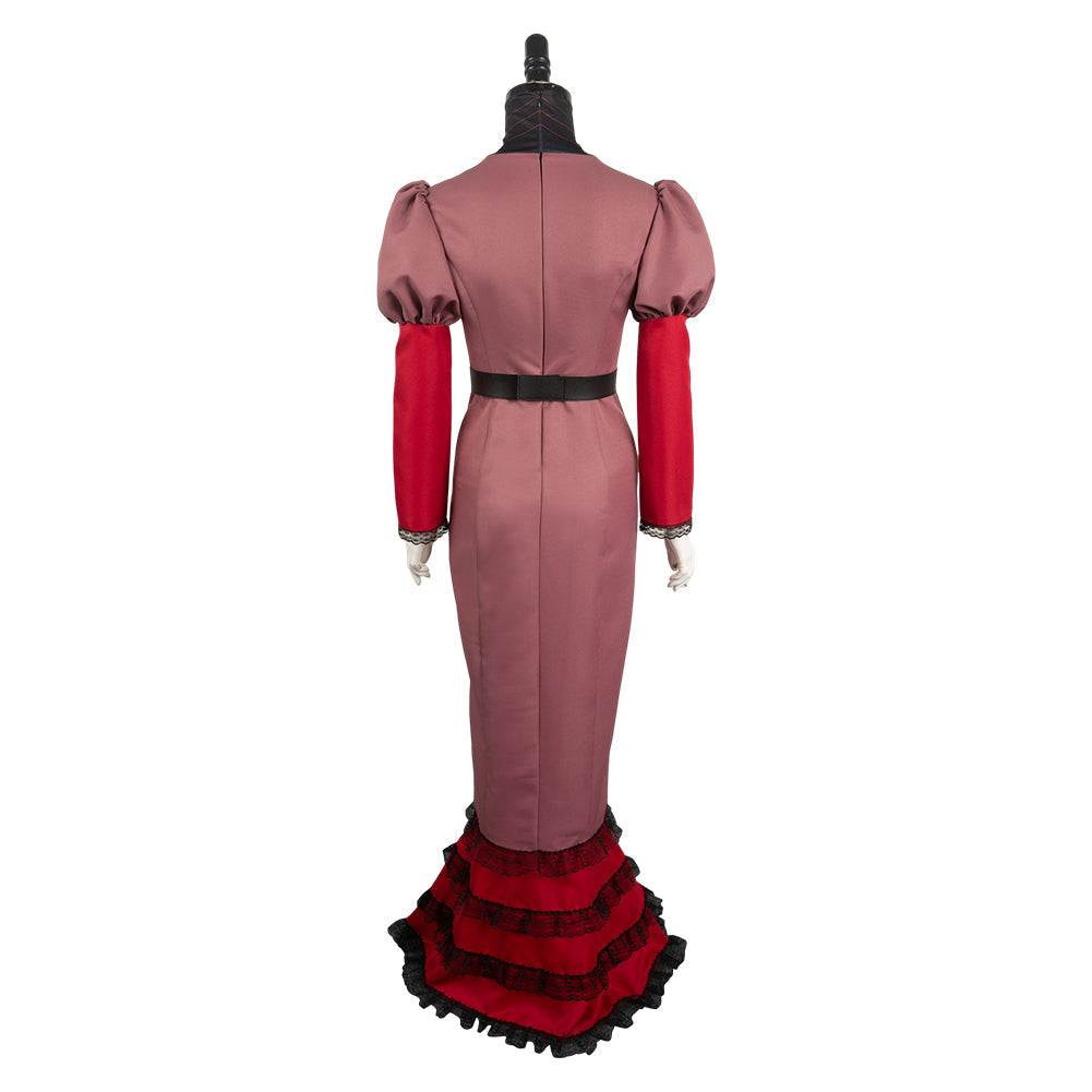 Free Shipping For_azbin Hotel TV Rosie Women Pink Dress Party Carnival Halloween Cosplay Costume