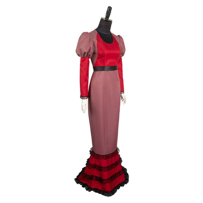 Free Shipping For_azbin Hotel TV Rosie Women Pink Dress Party Carnival Halloween Cosplay Costume