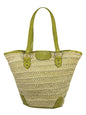 Braided Beach Tote Bag With Croc Trim