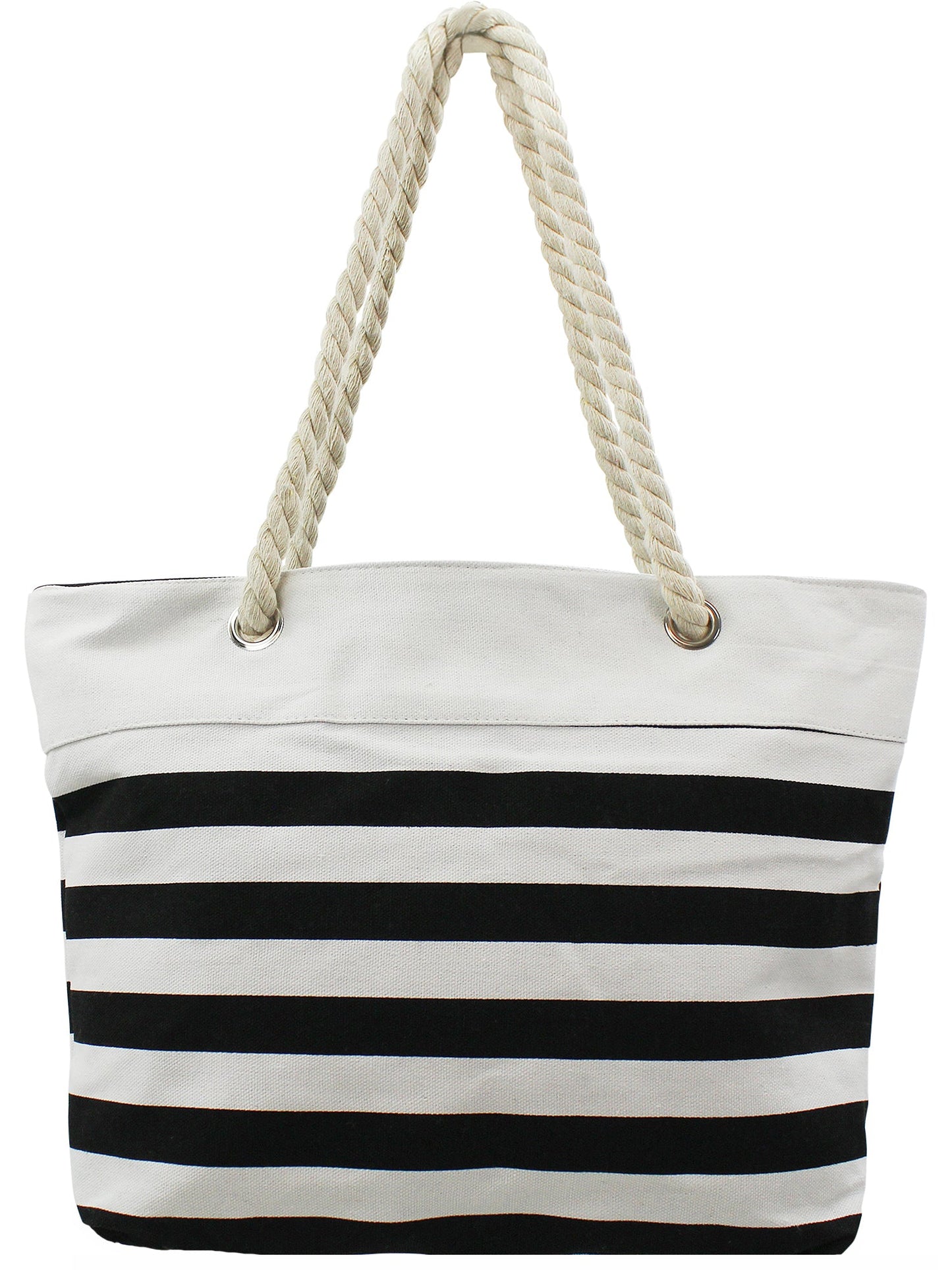 Striped Canvas Tote Beach Bag