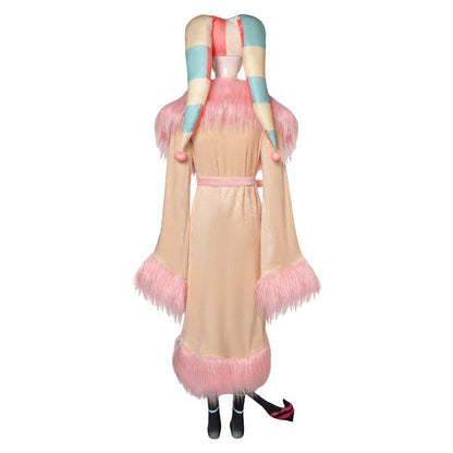 Free Shipping For_elluva Boss Hazbin Hotel TV Fizzarolli Women Pink Robe Set Party Carnival Halloween Cosplay Costume