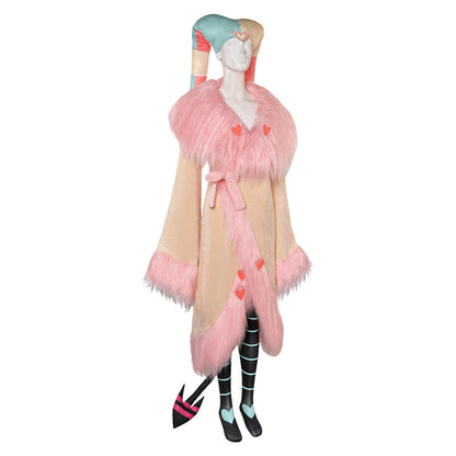 Free Shipping For_elluva Boss Hazbin Hotel TV Fizzarolli Women Pink Robe Set Party Carnival Halloween Cosplay Costume