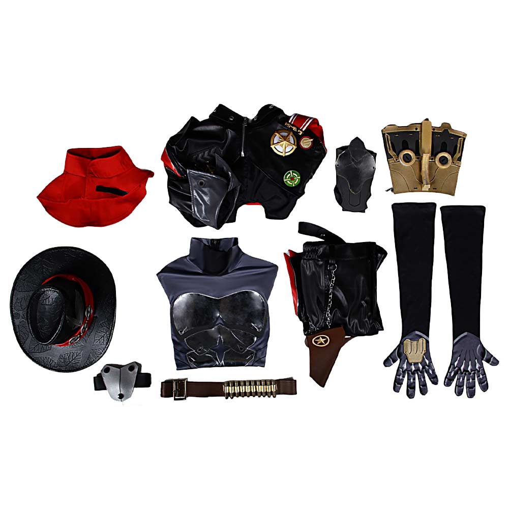 Free Shipping For_onkai: Star Rail Game Boothill Black Outfit Party Carnival Halloween Cosplay Costume