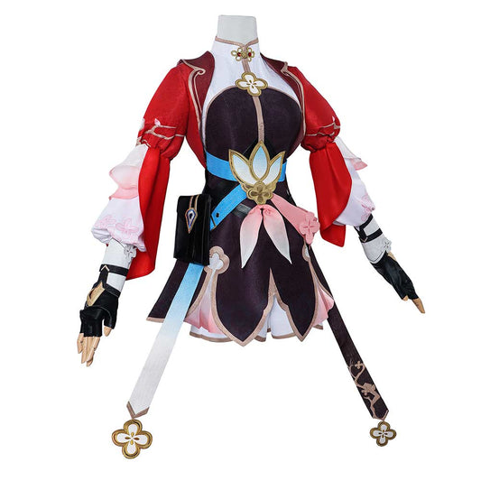 Free Shipping For_onkai: Star Rail Game March 7th Women Red Dress Outfit Party Carnival Halloween Cosplay Costume