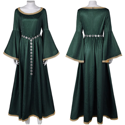 Free Shipping For_ouse of the Dragon TV Alicent Hightower Women Green Dress Party Carnival Halloween Cosplay Costume