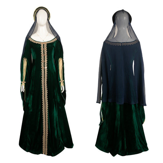 Free Shipping For_ouse of the Dragon TV Alicent Hightower Medieval Dress With Veil Outfits Cosplay Costume