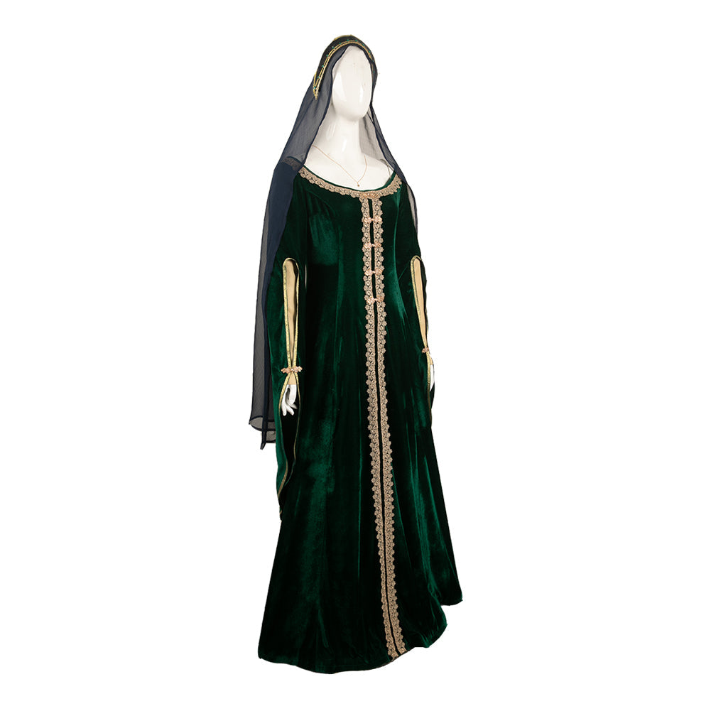 Free Shipping For_ouse of the Dragon TV Alicent Hightower Medieval Dress With Veil Outfits Cosplay Costume