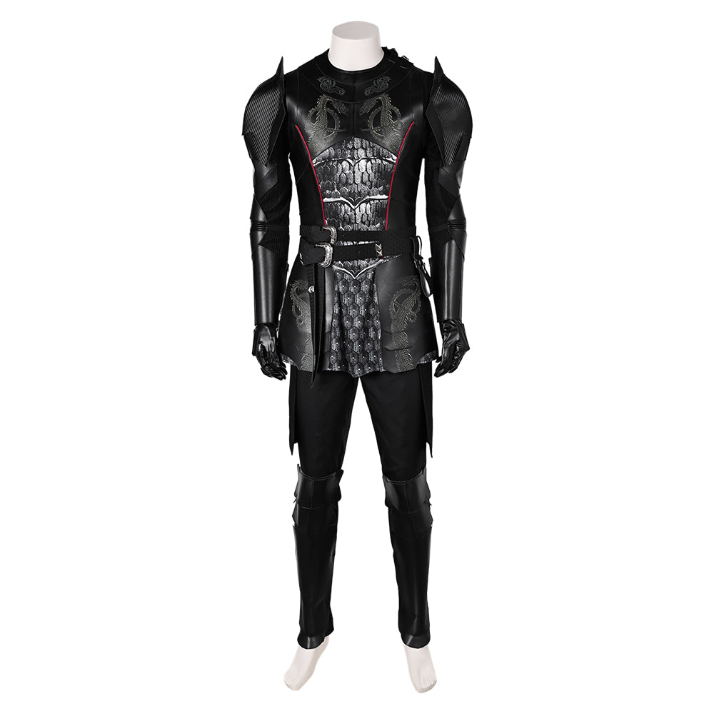 Free Shipping For_ouse of the Dragon TV Daemon Targaryen Black Leather Outfit Party Carnival Halloween Cosplay Costume