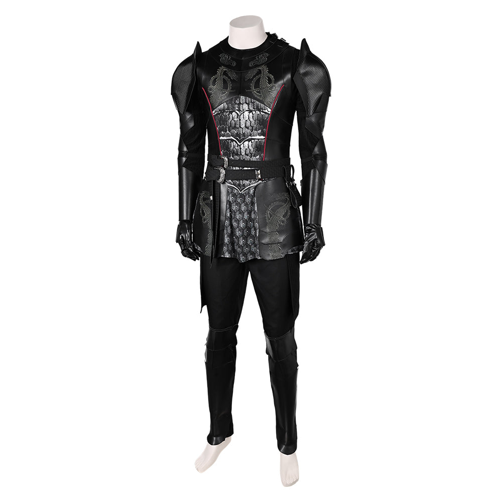 Free Shipping For_ouse of the Dragon TV Daemon Targaryen Black Leather Outfit Party Carnival Halloween Cosplay Costume