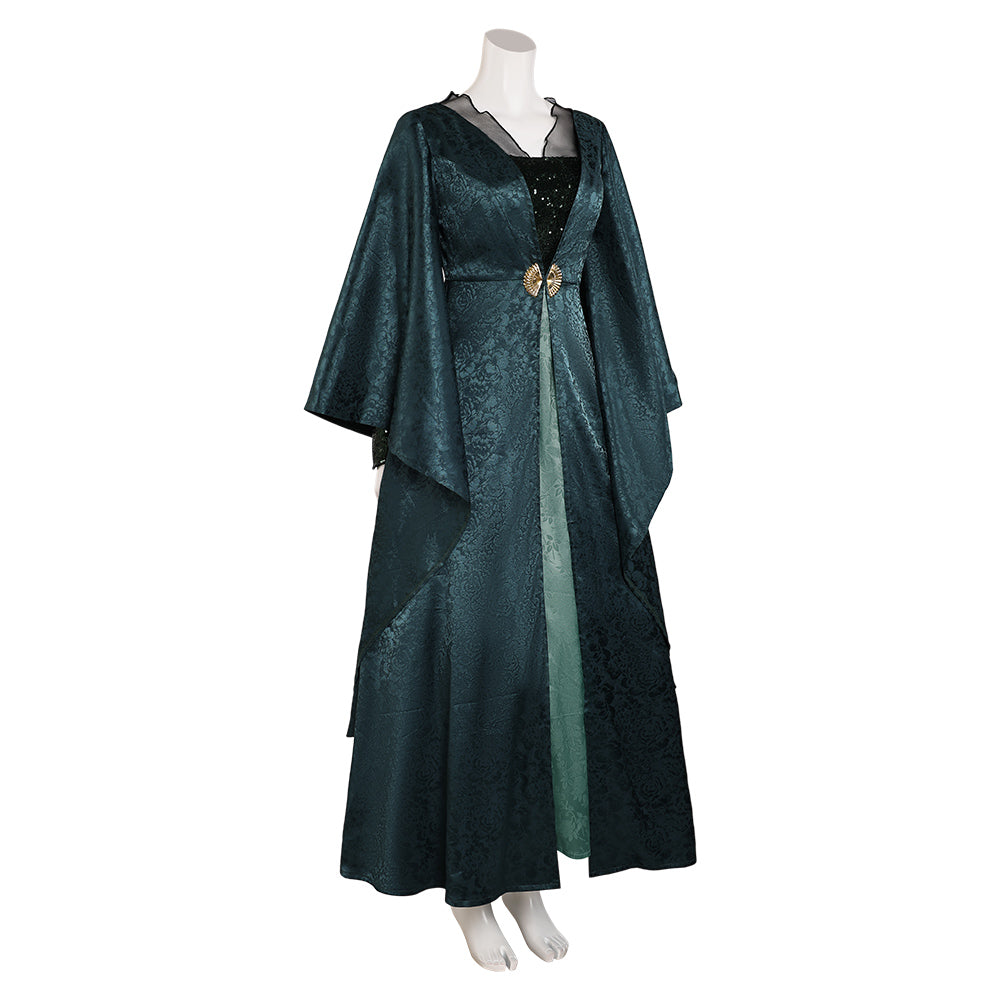 Free Shipping For_ouse of the Dragon TV Helaena Targaryen Women Green Dress Party Carnival Halloween Cosplay Costume