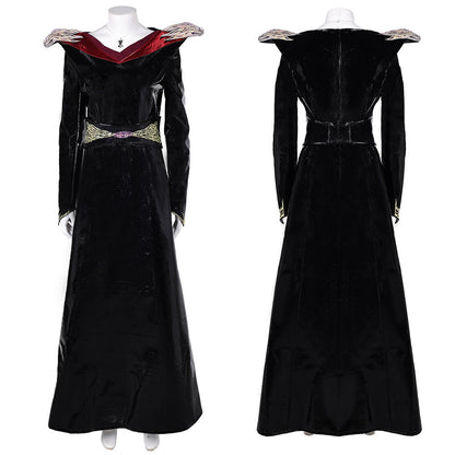 Free Shipping For_ouse of the Dragon TV Rhaenys Targaryen Women Black Dress Party Carnival Halloween Cosplay Costume