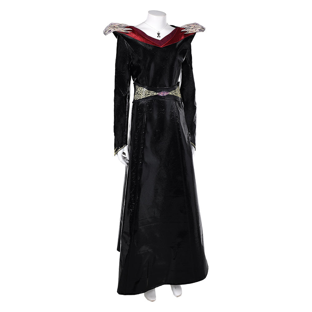 Free Shipping For_ouse of the Dragon TV Rhaenys Targaryen Women Black Dress Party Carnival Halloween Cosplay Costume